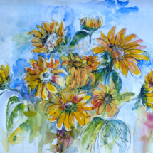 Sonnenblumen 250,00 € Größe: 50x70 cm Original Verkauft (in Privatsammlung)